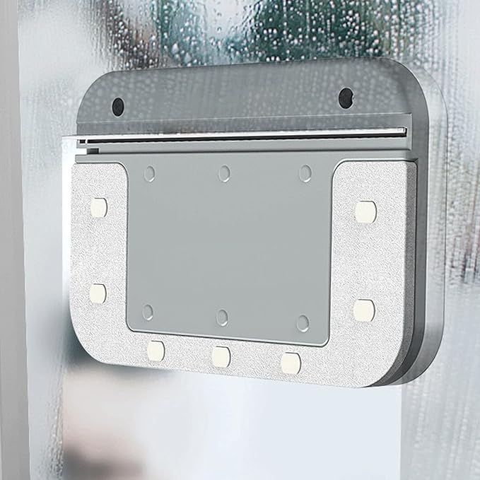 Magnetic Glass Wiper Double Sided Magnetic Window with Comfortable Grip Cleaning Brush for Home High Rise Window