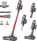Cordless Vacuum Cleaner Upgraded 55KPA 650W 70Mins Stick Vacuum with Hurricane Mode Self-Standing Touch Screen 1.8L Dust Cup Anti-tangle Wireless Vacumm Vacuum Cleaners for Home/Pet Hair/Carpets