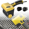 Cordless Barbecue Grill Cleaner with 2600mAh Rechargeable Battery Removable PP &amp Wire Brush Heads 280-320RPM Ideal for Tiles Stoves &amp Sinks Cleaning