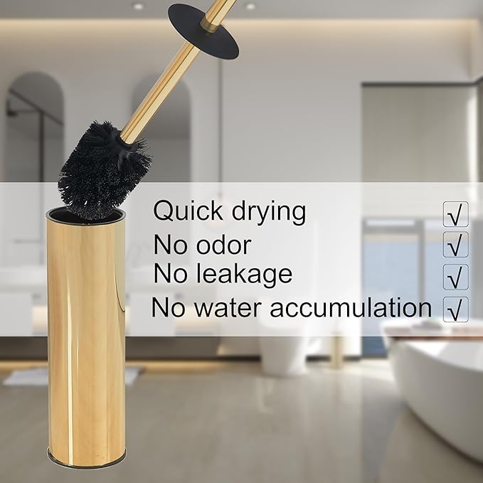 BGL Toilet Brush and HolderStainless Steel Toilet Brushes for Bathroom Toilet Bowl Brush