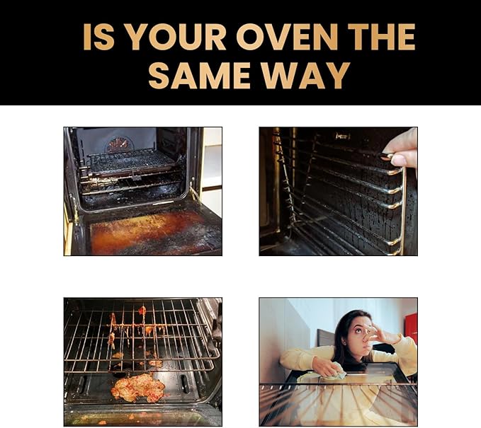 Oven And Grill CleanerStovetop CleanerHeavy Duty Oven And Grill Cleaner SprayFor Stovetops Grates Stainless Steel- Removes Grease Burnt-On Food &amp Grime (2PC)