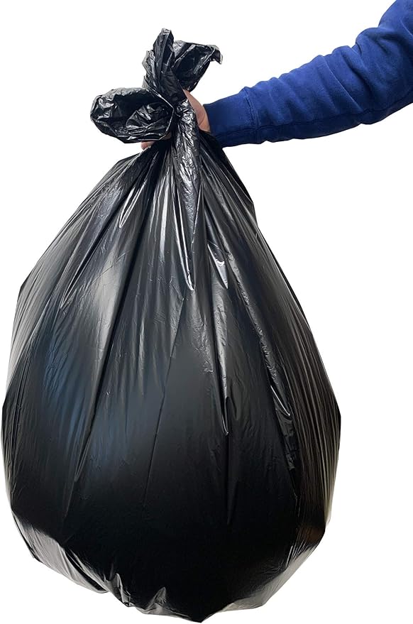 Reli. SuperValue 65 Gallon Trash Bags | 60 Count | Made in USA | Heavy Duty | Black Multi-Use Garbage Bags