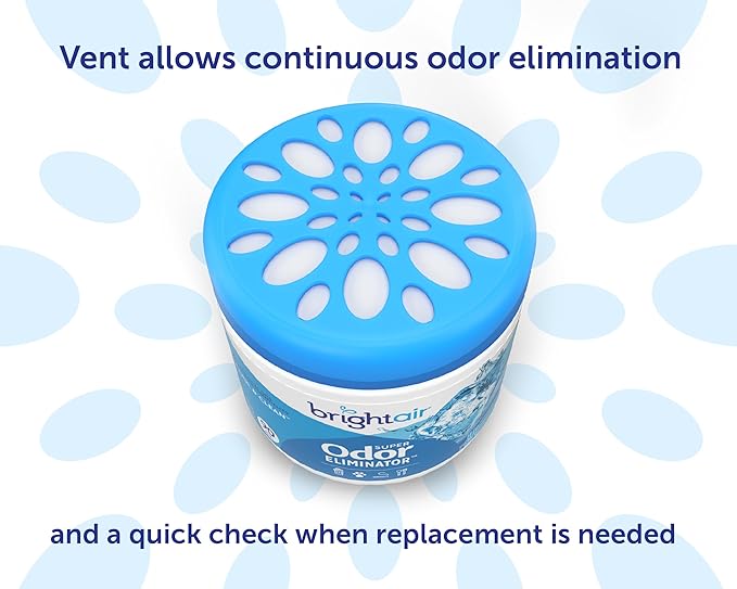 Bright Air 14 oz. Super Odor Eliminator For Medium-Size Spaces Cool &amp Clean Scent Case of 6Air Freshener Natural Essential Oils Lasts Up to 90 Days Each