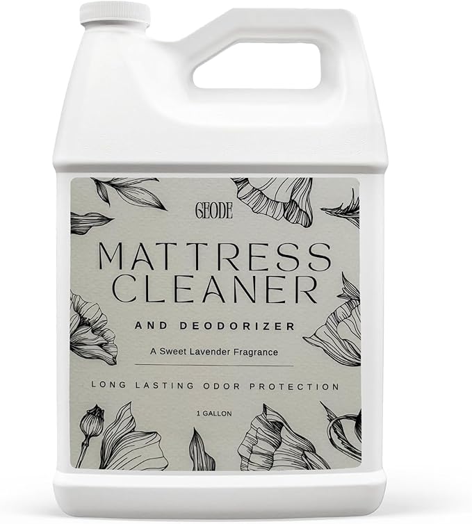 Geode Mattress Cleaner &amp Deodorizer – Natural Enzyme Formula for Stain &amp Odor Removal Sweet Lavender Aroma Eco-Friendly &amp Non-Toxic Safe for All Fabrics – Gallon (128fl oz)