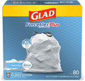 Glad Trash Bags Force Flex Kitchen Pro Drawstring Garbage Bags Fresh Clean 80 Count