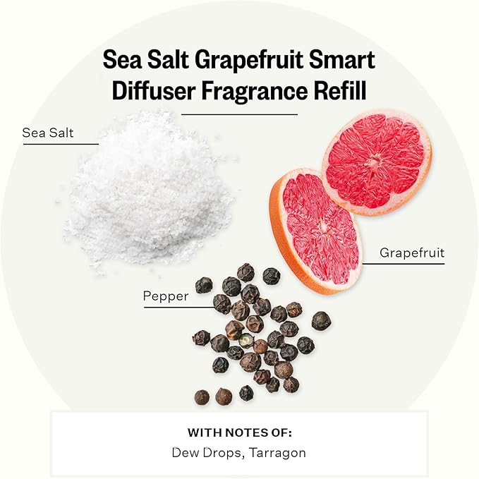 Pura Smart Home Plug-in Diffuser Refills by Apotheke (Sea Salt Grapefruit) - Pura Fragrance Refills - Long-Lasting Aromatherapy Air Freshener Fragrance Products with Perfume-Grade Essential Oils