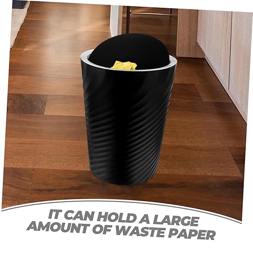 Vaguelly Small Trash Can with Lid Portable Bathroom and Bedroom Garbage Bin Large Capacity Plastic Wastebasket for Office and Home Multi-Use Trash Storage Container