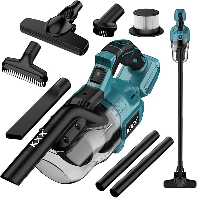 Cordless Vacuum for Makita 18V Battery 5 in 1 Handheld Electric Vacuum Cleaner with 500W Powerful Motor 46 CFM Portable Hand Vacuum with Filtration HEPA for Floor Carpet Car (Battery Not Included)