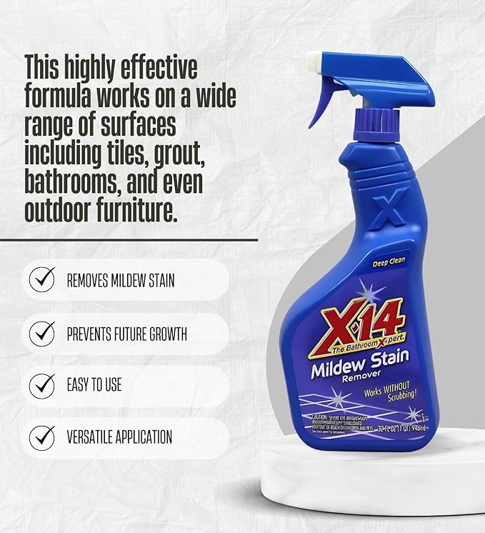 3x x14 Professional Instant Stain Remover Bundle with Microfiber Towel – No-Scrub Formula for Removing Stains on Hard Surfaces Tile Grout and Vinyl – Gift Set (4 Items)