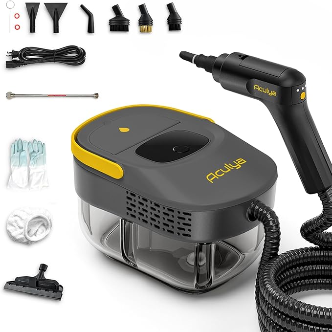 Handheld Steam Cleaner for Home 1.69QT Portable Temperature Steamer Cleaning for Furniture Kitchen Grease Car Carpet Grout
