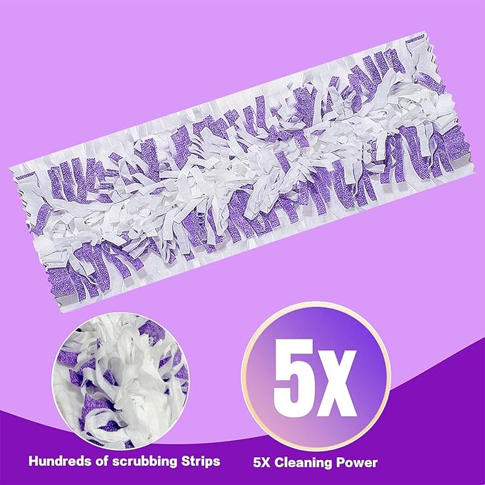 Disposable Mopping Pad Refills Compatible with PowerMop Multi-Surface Mop and PowerMop Wood Mop Spray Clean Pads Replacement (Purple -25)