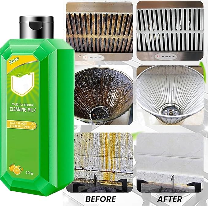 10.58oz Cleaning Milk House CleanerMulti Functional Cleaning Milk for Household KitchenPowerful Multifunctional Cleaner Liquid MilkMulti Scene Cleansing Milks Stains Cleaner (3)