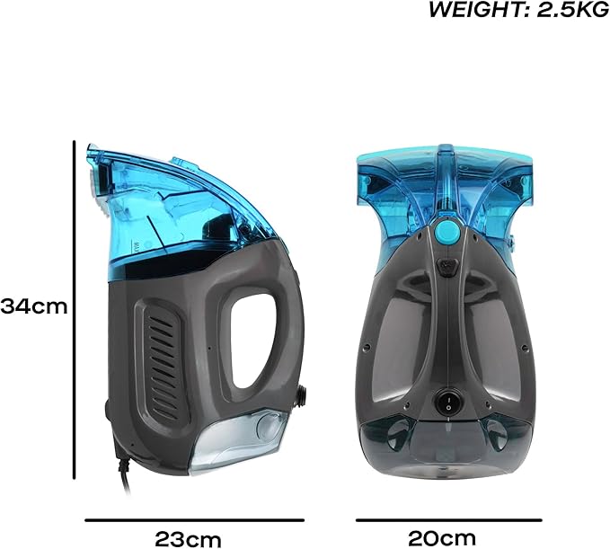 Hausmeister Hydroflex Portable Carpet Cleaner Machine Upholstery Cleaner Machine for Couch Car Seats &amp Pet Stains 500W Powerful Handheld Deep Cleaner with 3 Brush Heads