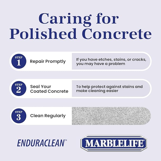 Marblelife EnduraCLEAN Polished Concrete Floor Cleaner Concentrate Effective Basement Garage &amp Indoor Concrete Floor Cleaner Concrete Cleaner Cement Cleaner &amp Degreaser 32 oz