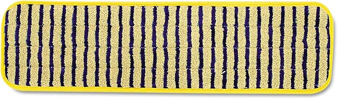 Rubbermaid Commercial Microfiber Scrubber Pad Vertical Polyprolene Stripes 18 Yellow 6/carton