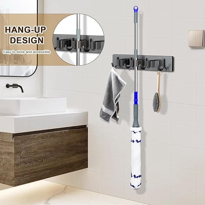 Basics Car Wash Mop Brush with Long Handle for Home