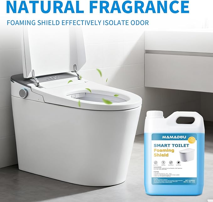 MAMADOU 2.5 Liters Commercial Smart Toilet Foam Agent Cleaner Powerful Stain-Resistant Anti-Splash Toilet Bowl Foaming Shield Liquid Large Capacity Cleaning Fresh Comfortable Bathroom
