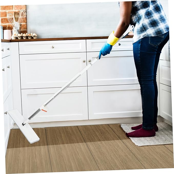 Portable Self Squeeze Mop with Microfiber Pads Household Wet Dry Mop for Efficient Floor Cleaning Rotating Head Self Wringing Design for Hard to Reach Areas
