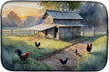 Caroline's Treasures Chicken Coop at Dawn Dish Drying Mat Absorbent Dish Drying Mat Pad for Kitchen Counter Dish Drainer Mat for Countertop 14 x 21 Multicolor