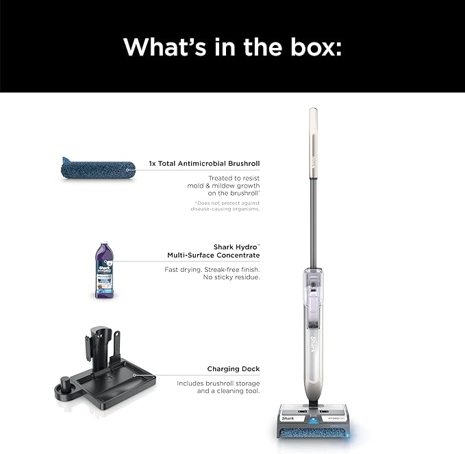 Shark HydroDuo with Dirt-Reveal Technology Cordless Everyday Hard Floor Cleaning System Wet &amp Dry Debris Pickup Mops &amp Scrubs All at Once Hardwood Tile Laminate &amp Stone Stone Metal