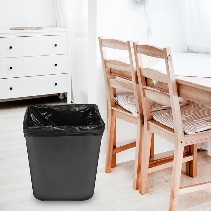 25pcs Black Garbage Trash Bags 90x110cm Thickened 2.5 Mil Plastic Kitchen and Bathroom Wastebasket Liners for Home and Office Use