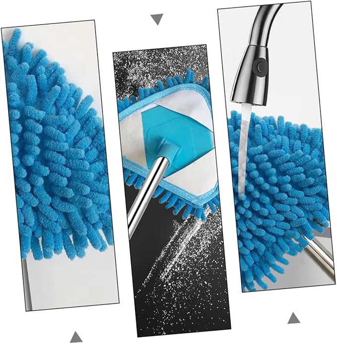 Telescopic Mini Triangular Mop 180-Degree Rotating Head Lightweight Cleaning Tool for Efficient Home and Office Use Versatile Dual-Function Mop