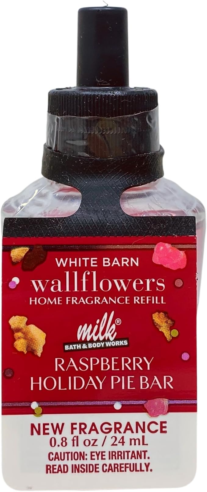 Bath &amp Body Works Raspberry Holiday Pie Bar 4 Wallflowers Home Fragrance Refill Bulbs with Natural Oats Soap Sample