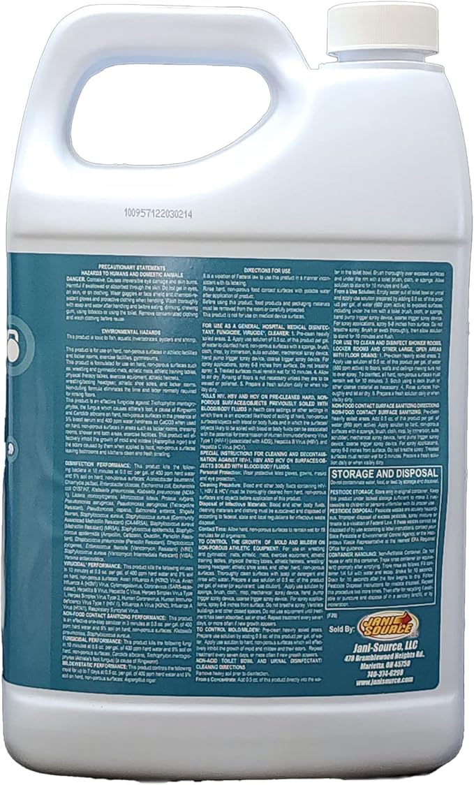 GymCide Concentrated Disinfectant &amp Cleaner For Gym Equipment Sport Helmets Yoga Mats Locker Rooms and Physical Therapy Centers Gallon (Case of 4)…