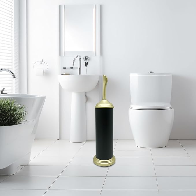 Vince Camuto Toilet Bowl Brush with Holder Durable Bathroom Cleaning Tool Modern Design for Easy Toilet Maintenance Bathroom Cleaner Brush for Efficient Cleaning and Hygiene
