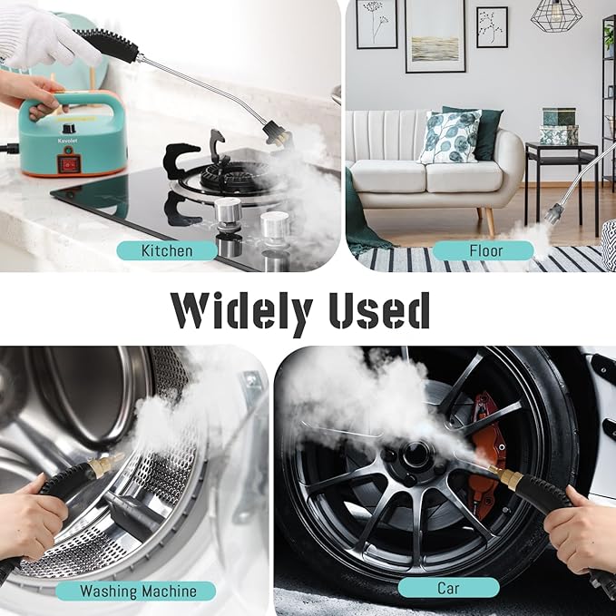 Steam Cleaner 1500W High Temperature High Pressure Mobile Cleaning Machine Steam Cleaner 50-400ml/min Multi Purpose 3.5Bar Handheld Pressurized Steam Cleaner