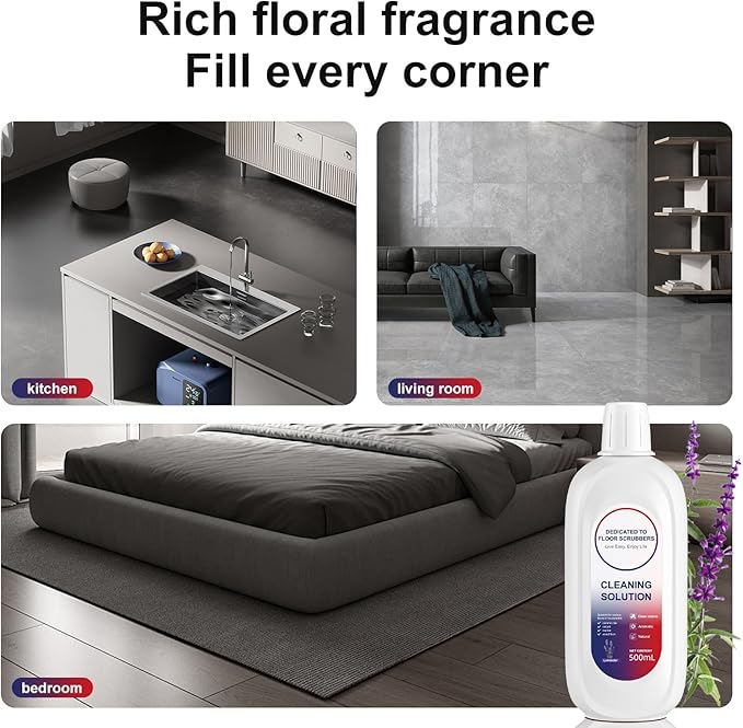 Floor Cleaning Solution Compatible With Tineco Deep Cleans for Multiple Hard Floors Suitable With All Robot Vacuums with Mopping and Cordless Wet/Dry Vacuum Mop Cleaner (New Lavender 2 Bottle)