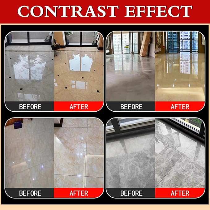 Professional Marble Polish Polishing Kit Marble &amp Granite Polishing Liquid – Restores Shine Safe for Quartz Travertine Tile – High-Gloss Finish Long-Lasting Protection (2.2LB)