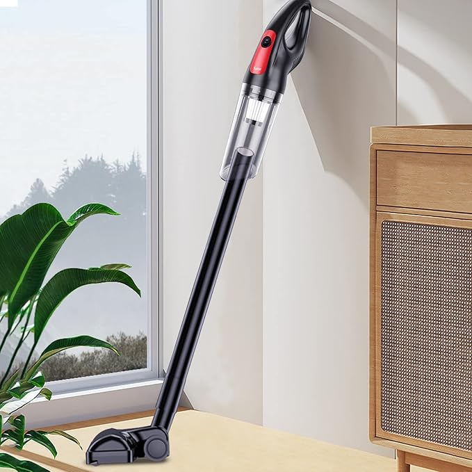 Portable Cordless Stick Vacuum Flexible Brush Head Light Weight Quiet Handheld Vacuum Cleaner for Cleaning Carpet and Hardwood Floor Pet HairDebrisDustsCrumbs