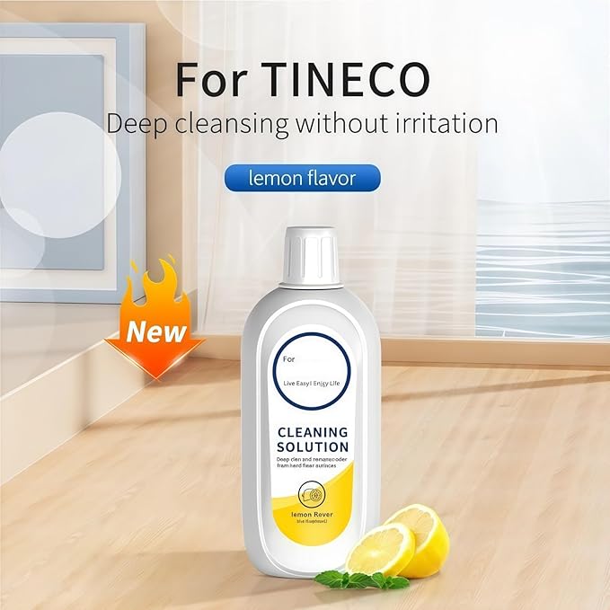 500mL Floor Cleaner. Compatible With Tineco X20 ProX10/S10/W10 Pro. Natural Fresh Lemon Scented Floor Cleaning Machine Cleaning Liquid(500ml 5pcs)