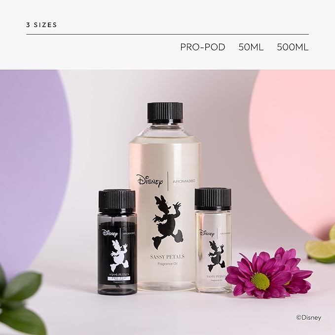Aroma360 | Disney | Sassy Petals Fragrance Oil Blend | Daisy Duck | Luxury Aromatherapy Scent Diffuser Oil | Bergamot Rose and Amber 16.9 fl oz 500 mL