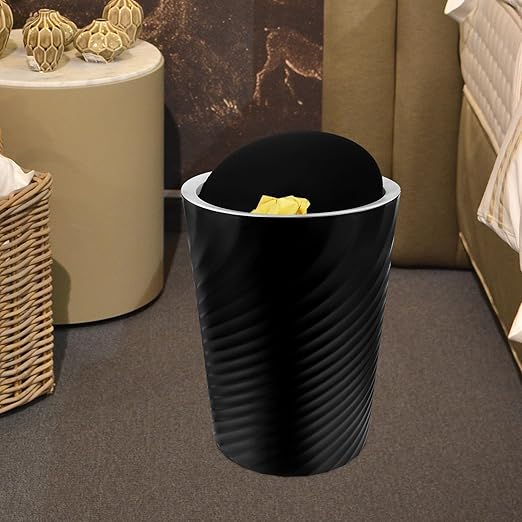 Garbage Bin with Lid 10L Medium Plastic Wastebasket Rubbish Bin for Home Office Bathroom Bedroom Kitchen Storage