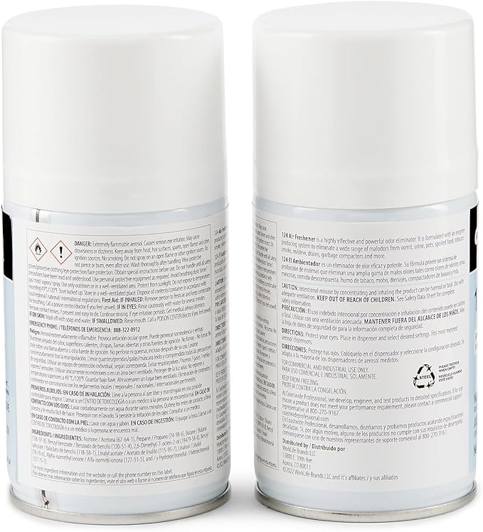 Professional Aerosol Air Freshener Refill Fresh Linen Scent 7 Oz. 6/Carton
