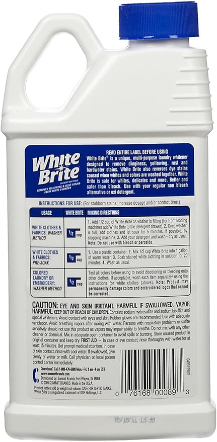 White Brite Laundry Whitener 22 oz-2 pk