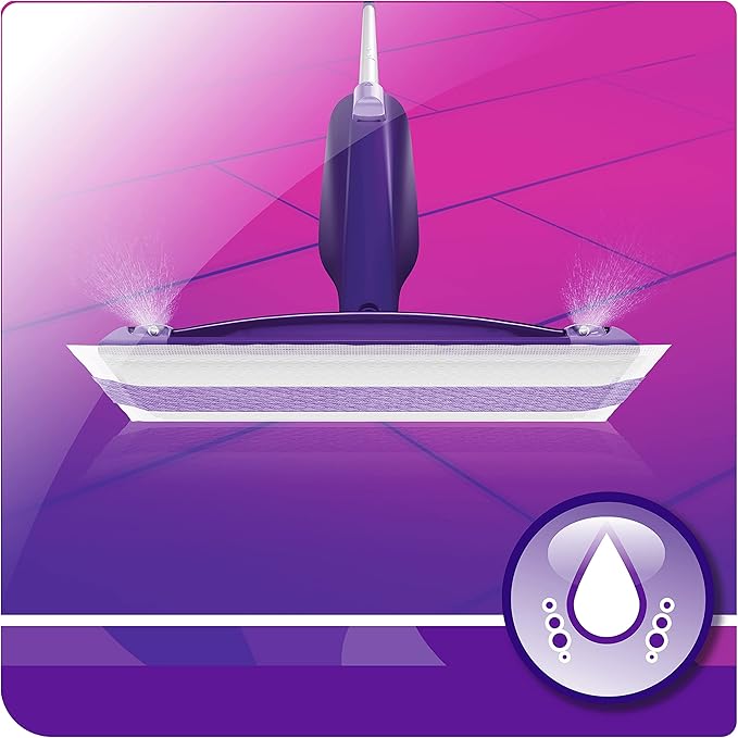 Swiffer WetJet Floor Spray Mop Starter Kit Includes: 1 WetJet 5 Pads 1 Cleaning Solution &amp 4 Batteries