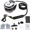 1500W Portable Handheld Steam Cleaner - 105℃ High Temperature Deep Cleaning with Removable Tank and 3 Brushes for Kitchen Bathroom Car Windows (US plug)