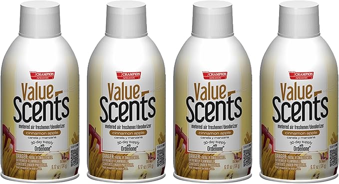 Champion Sprayon ValueScents Metered Air Freshener Cinnamon Apple net 6.17 oz. Count 4.