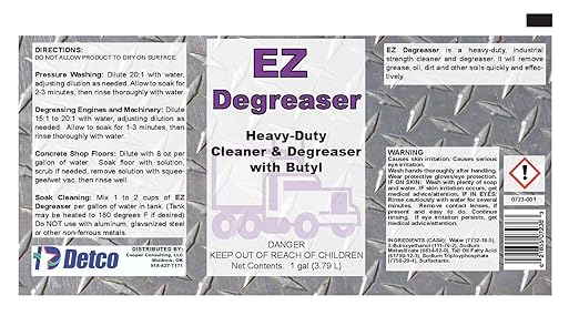 EZ Degreaser | Concentrated Heavy-Duty Alkaline Butyl-Based Degreaser - 1 Quart