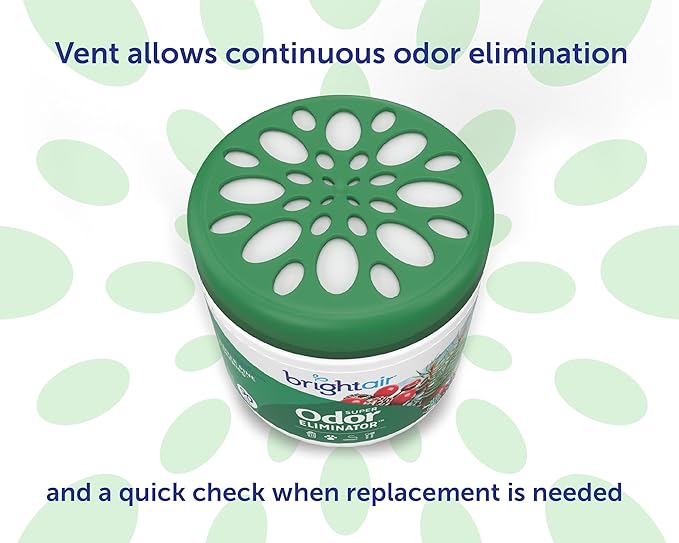 Bright Air 14 oz. Super Odor Eliminator For Medium-Size Spaces Winter Pine &amp Berries Scent Case of 6 Odor Eliminator &amp Air Freshener Natural Essential Oils Lasts Up to 90 Days Each