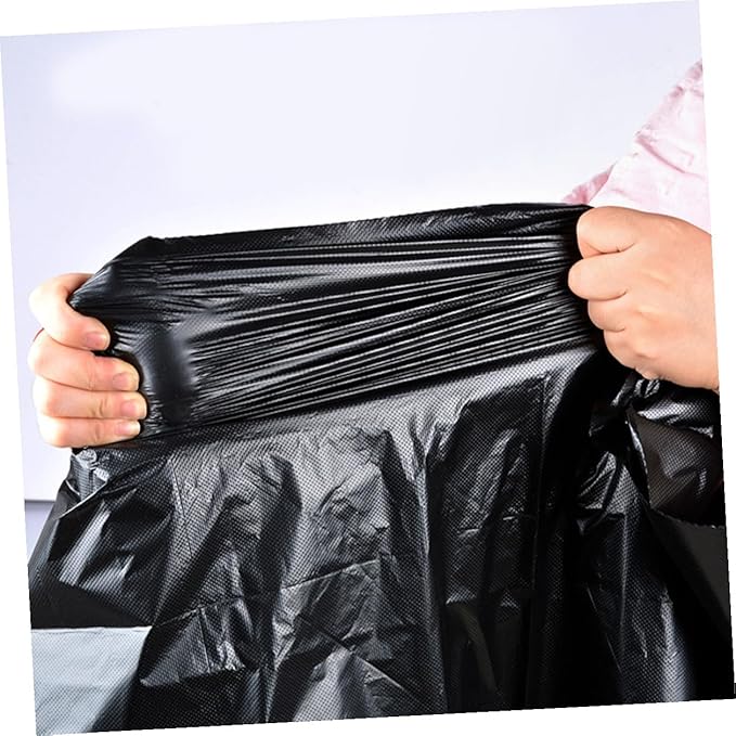 VICASKY 50pcs Heavy Duty Garbage Bags Large Trash Can Liners 80x100cm Black Contractor Trash Bags for Outdoor Gardening Commercial and Household Use