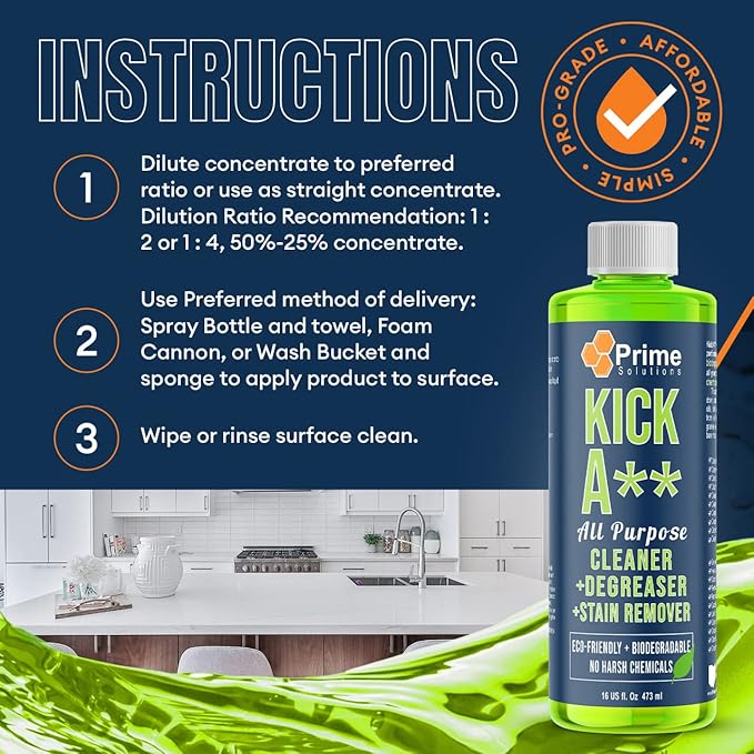 PS_KAPC_64 Kick A** All-Purpose Cleaner Degreaser &amp Powerful Stain Remover - All Surface Safe