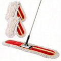 36 Commercial Dust Mops for Floor Cleaning Heavy Duty Floor Duster Mop with Long Handle Hotel Gym Household Cleaning Supplies for Hardwood Tiles Marble Floors (Red)