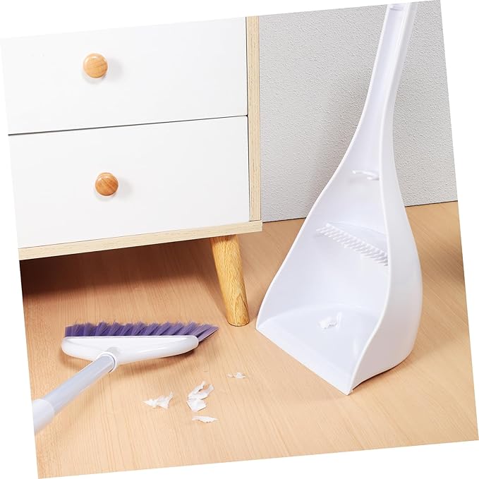 2sets Compact Mini Broom and Dustpan for Desktop Cleaning Toothed Dustpan for Hair Removal Lightweight and Easy to Store for Kitchens Bedrooms and Cars