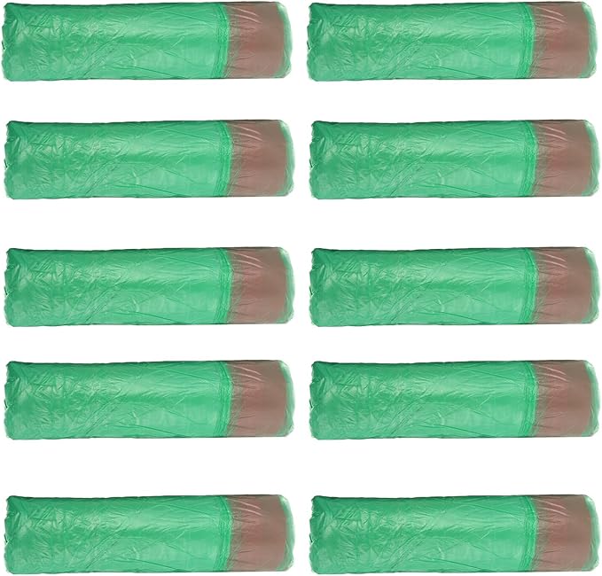 SUPVOX 10 Packs Disposable Thickened Trash Bags with Handles Plastic Waste Containers for Home Bathroom Office Rubbish Organizer