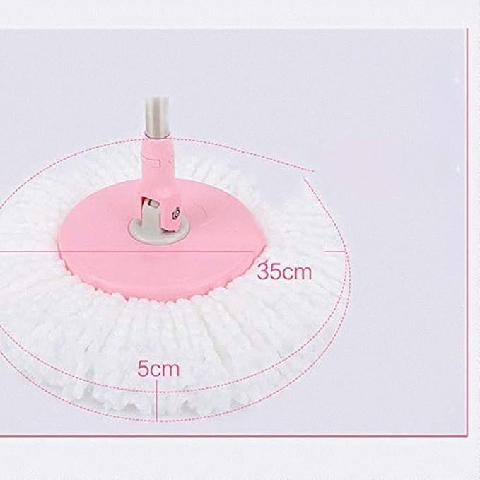 Mop-Microfiber Spin 2 Heads Rotating 360° Easy Floor Mop Washable Plastic Handle Great Wet or Dry Machine