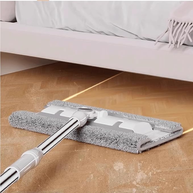 Mopping Floor Mop with 3 Washable Microfiber Pads Wet and Dry Use Floor Cleaning System Cloth Mop Flat Mop with Clip 40cm Cleaning mop